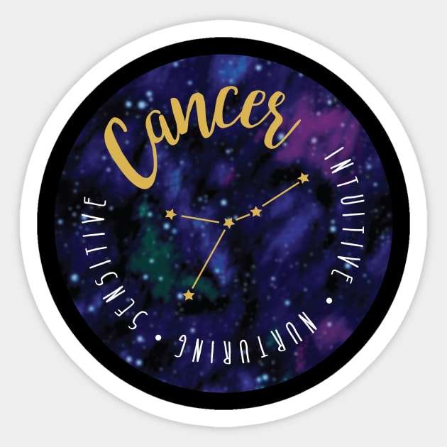 Cancer Zodiac Sticker by CreativeHermitCo